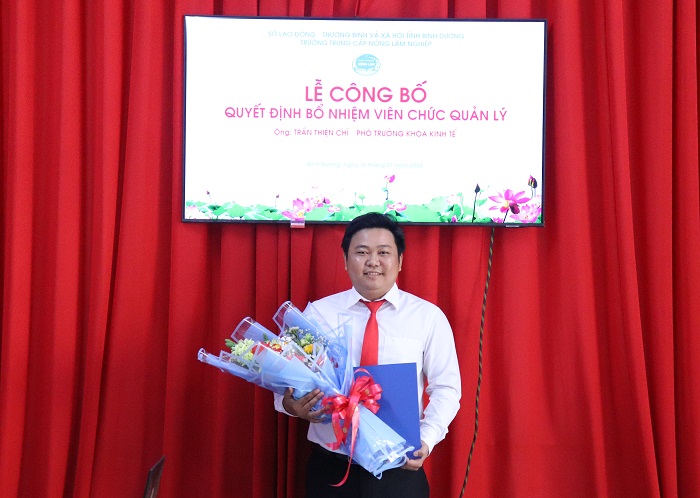 Thầy Trần Thiện Chí giữ chức vụ Phó Trưởng khoa Kinh tế từ ngày 15-01-2024